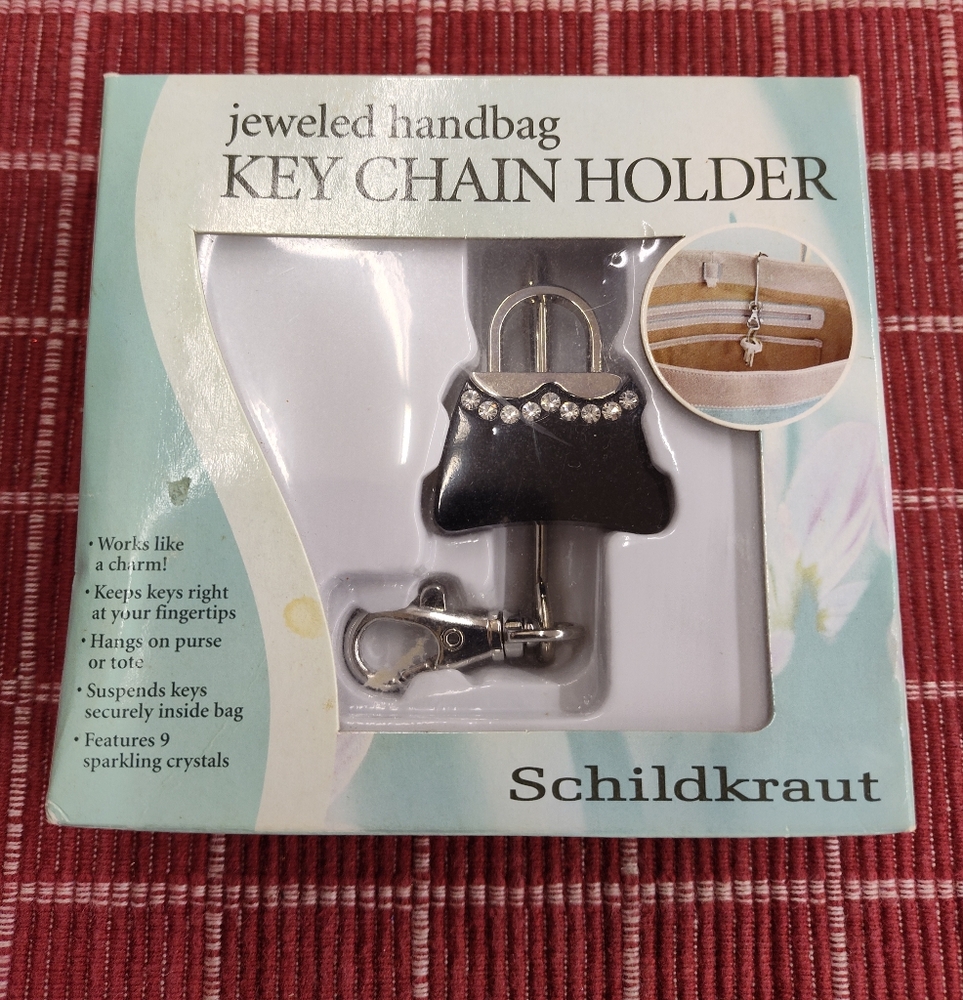 NWT!! Jeweled Handbag KeyChain Holder